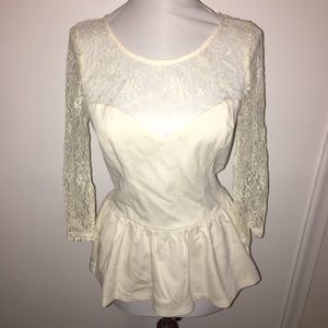 Guess lace back peplum never worn